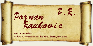 Poznan Rauković vizit kartica